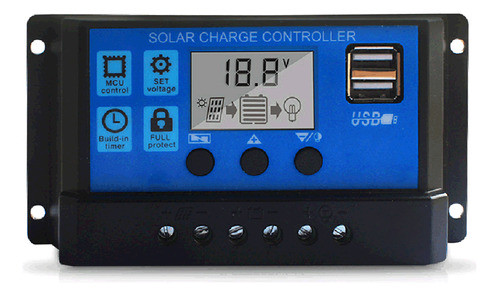 Controlador De Carga Solar 30a, Regulador Inteligente De Mor 0