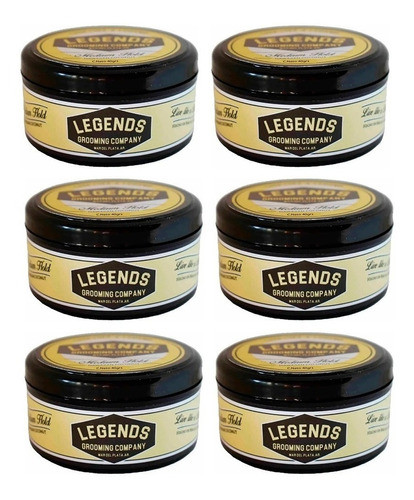 Set X6 Pomadas Para Cabello Legends Barbero Medium Hold 40gr 0