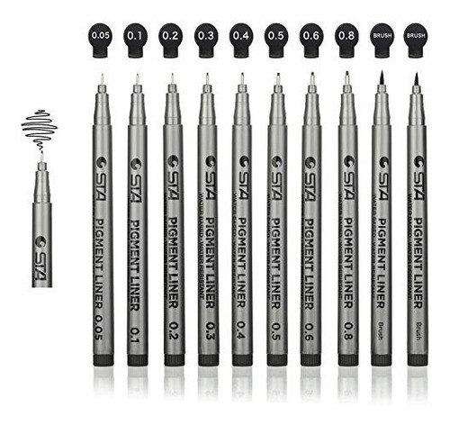 Letmall Black Micro-pen Fineliner Bolígrafos De Tinta, Bolíg 0