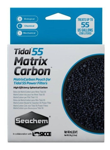 Repuesto Filtro Tidal 55 Seachem Matrix Carbón Acuario 0