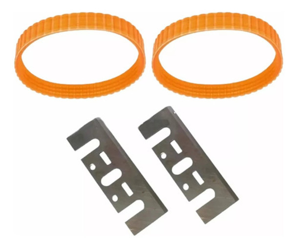 2 Faca+ 2 Correias P/ Plaina Elétrica Makita 0