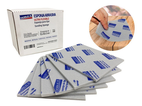 Lija Esponja Abrasiva Ultra Flexible G100 Doble A X 20 U. 0
