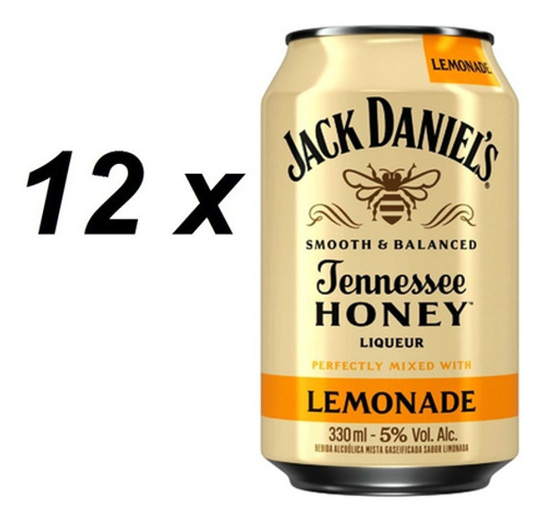 Bebida Honey Lemonade Jack Daniel's 330ml - Fardo 12un 0