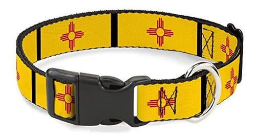 Collar De Perro Clip De Plastico Bandera De Nuevo Mexico N 0