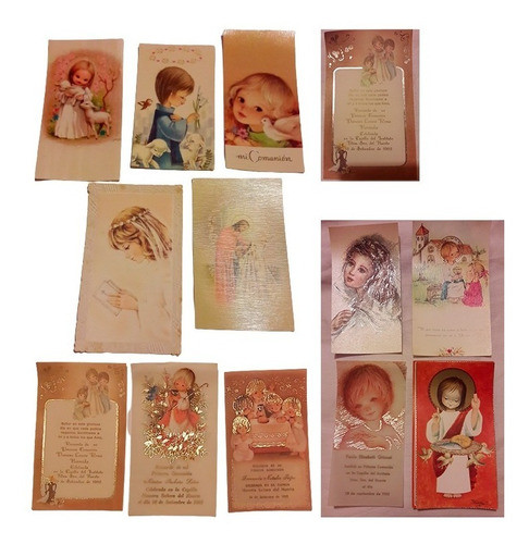 Estampita Comunion Decada 1980 Antigua Lote X38 Gabym 0