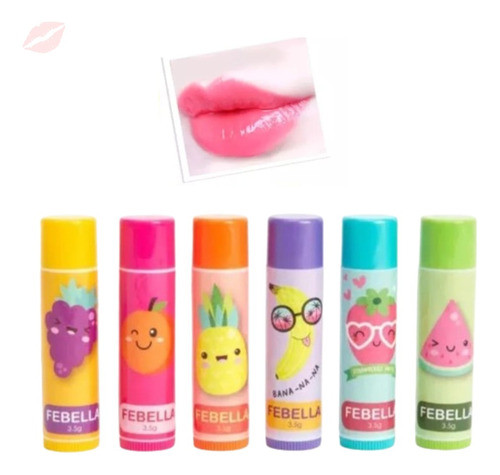 Lip Balm Infantil Fruity Febella Kit Com 6 Unidades 0