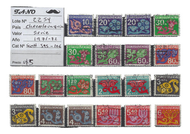 Lote2254 Checoslovaquia Serie Estampillas 1971/72 0