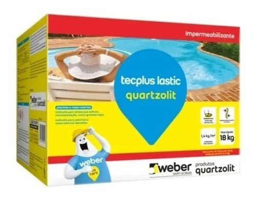 Impermeabilizante Piscina Tec Plus Lastic 18 Kg Quartzolit. 0