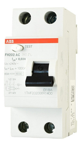 Disyuntor Diferencial Abb Bipolar 2x40a 100ma 0