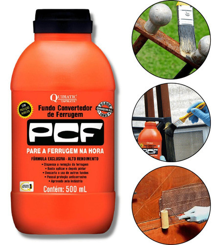 Pcf Fundo Convertedor De Ferrugem 500 Ml Quimatic 0