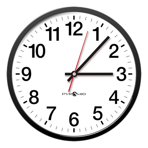 Pyramid Time Systems Reloj De Pared Analógico - 12 Hour Face 0