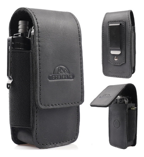Funda De Cinturon Para Multiples Herramientas - Cuero Negro 0