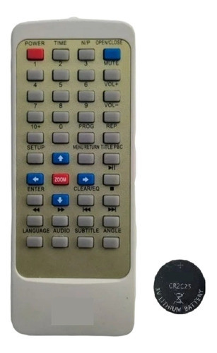 Controle Remoto Dvd Midi C01171 Compatível Com Pilha 0