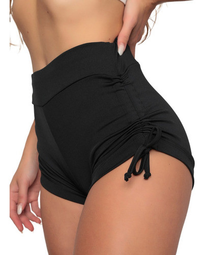 Shorts Praia Sunkini Feminino Regulagem Lateral Cintura Alta 0