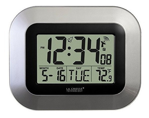 La Crosse Technology Wt-8005u-s Reloj De Pared Digital Atómi 0