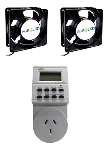 Kit Indoor Cooler 4 Pulgadas X 2 U + Timer Digital 0