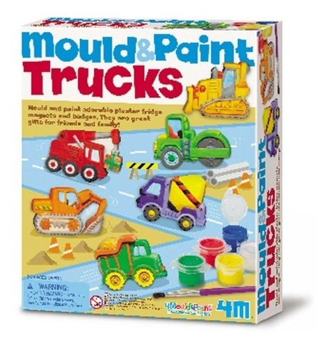 Juego Para Modelar Con Yeso Y Pintar Camiones 4m Pr 0
