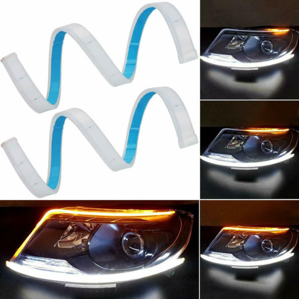 Tira De Led 60 Cm Flexible Drl Con Doble Funcion 0