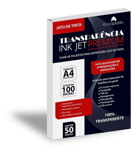Filme Para Fotolito Para Serigrafia Jato De Tinta A4 0