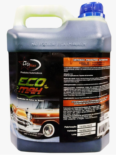 Finalizador  Caixa De Rodas 1:4 Diluição Eco Max Ortemax 5l 0