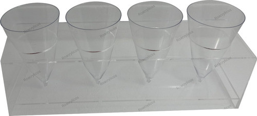 Organizador  Acrílico 4 Furos + 4 Copos D Precipitação 200ml 0
