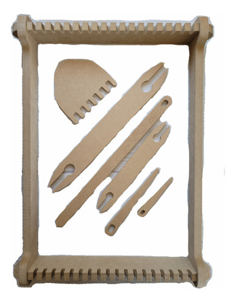 Telar De Mesa Fibrofácil 20x30cm Con Accesorios Faisaflor 0 Telar De Mesa Fibrofácil 20x30cm Con Accesorios Faisaflor 0