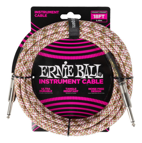 Cable Trenzado Para Instrumento Plug Recto Ernie Ball 5,5m 0