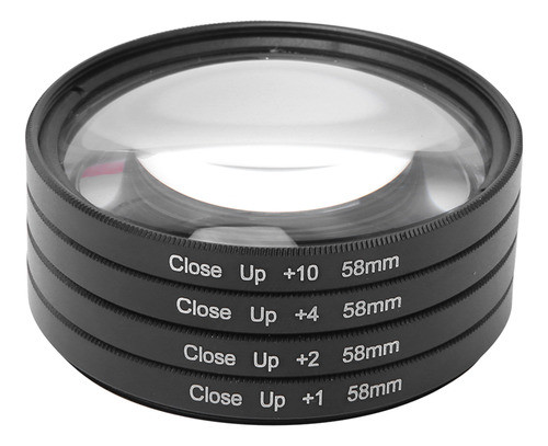 Kit De Filtro De Lente Macro Close Up +1 +2 +4 +10 De Vidro 0