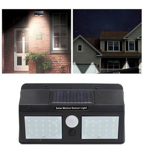 Lampara Foco Led Solar   Doble Con Sensor De Movimiento /luz 0