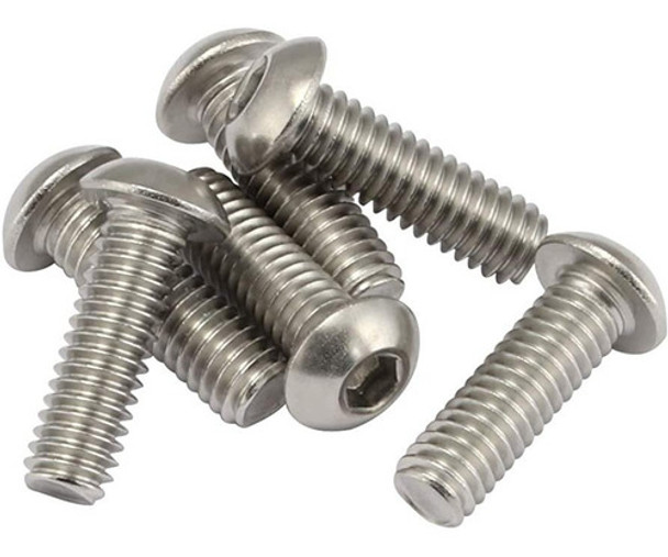 Allen Cabeza Botón Acero Inoxidable 304 M6x25 Paso 1.00 X5u 0
