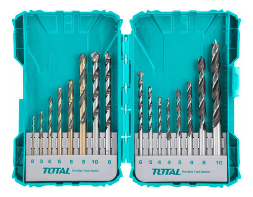 Pack Mechas Total 16pcs Con Estuche. Madera, Metal, Hormigón 0