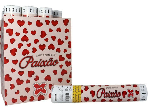 Lancador De Confete Paixao Coracao Vermelho 30cm 0