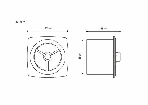 Extractor Ventilador De Aire 250 Mm Hydra Doble Función 0