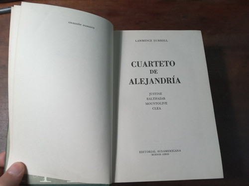 Libro Cuarteto De Alejandría     Lawrence Durrell 0