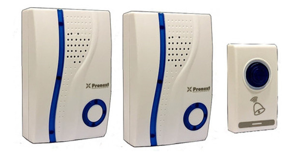 Timbre Inalambrico 2 Receptores 1 Pulsador 80mts X200 Doble 0