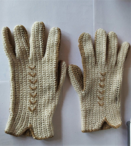 Guantes De Lana Para Dama, Talle 6, Usados, Excelente Estado 0