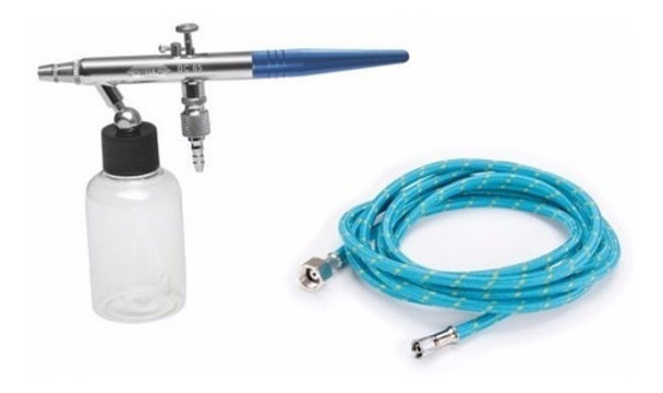 Caneta Aerografo Sucção Bc65 Bico 0,5mm + Mangueira De Ar 3m 0 Caneta Aerografo Sucção Bc65 Bico 0,5mm + Mangueira De Ar 3m 0