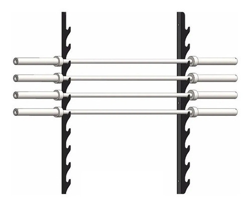 Rack Soporte Porta Barra Olímpica De Pared Para 10 Barras 0