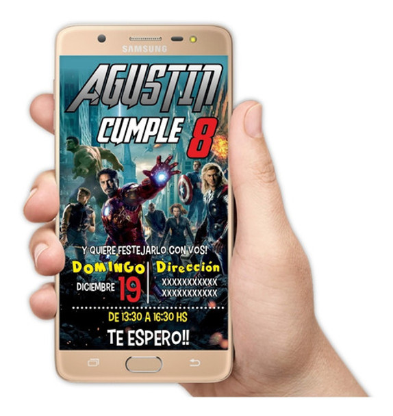 Invitaciones Digitales Personalizadas Avengers 0