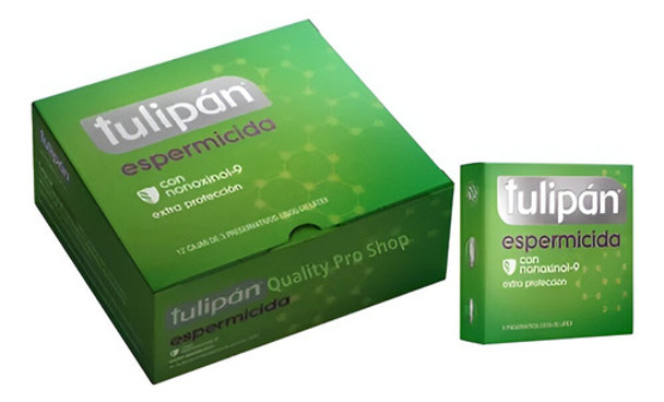 Preservativos Tulipán Espermicida 12 Cajas X 3 Unid Discreto 0