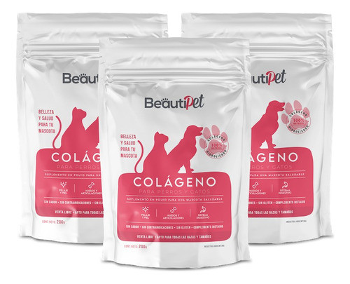 Beautipet - Colágeno Doble Hidrolizado Para Mascotas X 3 0