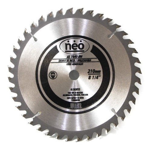 Hoja De Sierra Circular Neo Hs21040 210mm 40 Dientes 0