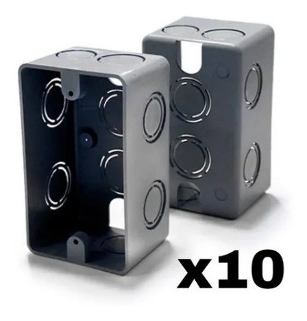 Caja Embutir Rectangular Plastica Abs 10x5cm Starbox X 10 0