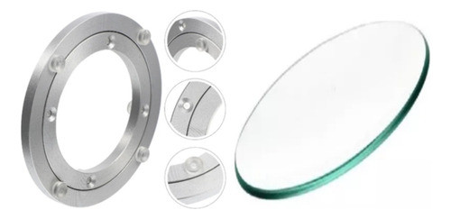 Bandeja Centro Giratorio 50 Cm De Vidro Para Mesa De Jantar 0