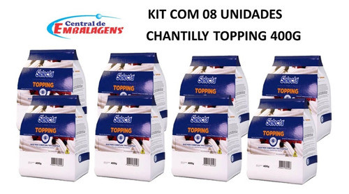 Topping Chantilly 400g Selecta Duas Rodas Kit C/ 08 Unidades 0
