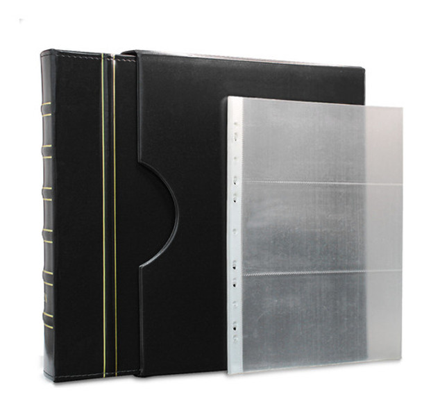 Álbum De Luxo Preto 10 Folhas Pp Para 30 Cédulas 3bzn G 0