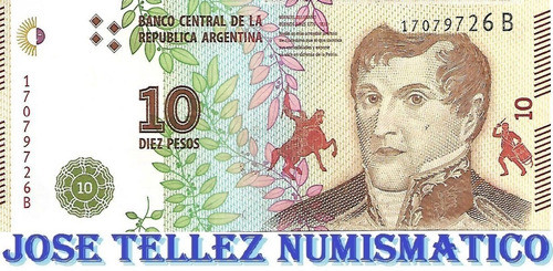 Bottero 4002 $ 10 Tercer Diseño Serie B Sin Circular Palermo 0