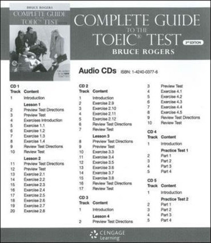 Complete Guide To The Toeic Test - Audio Cd 5 - Third Edition 0