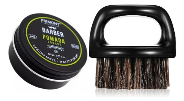 Pack Pomada Mate Barber Primont Y Cepillo Finger Brush 0