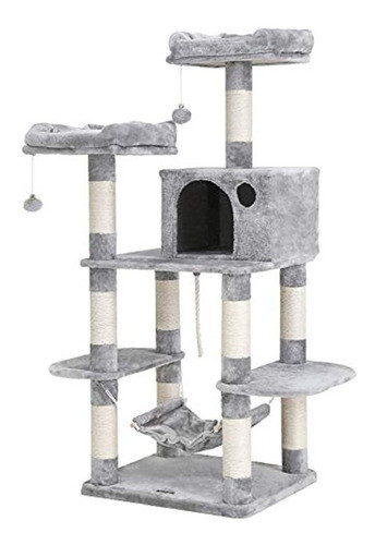 Songmics 59 Multilevel Cat Tree Con Sisal Cubiertas Raspadas 0